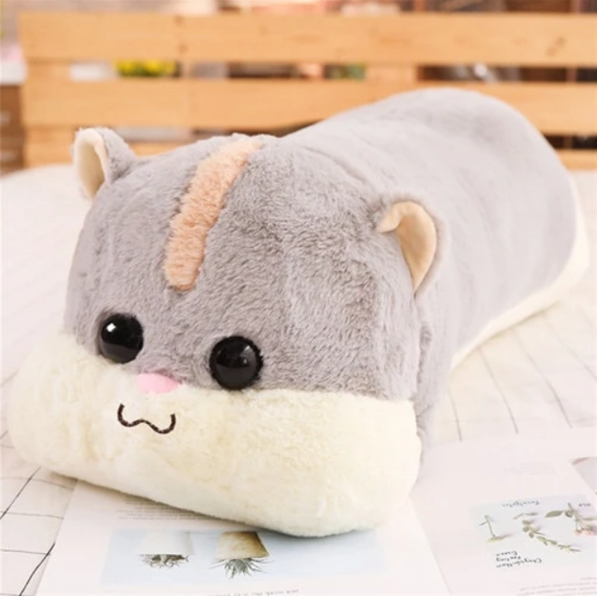 white hamster plush