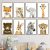 Elephant Zebra Fox Rabbit Bear Owl Giraffe Wall Art Canvas Painting